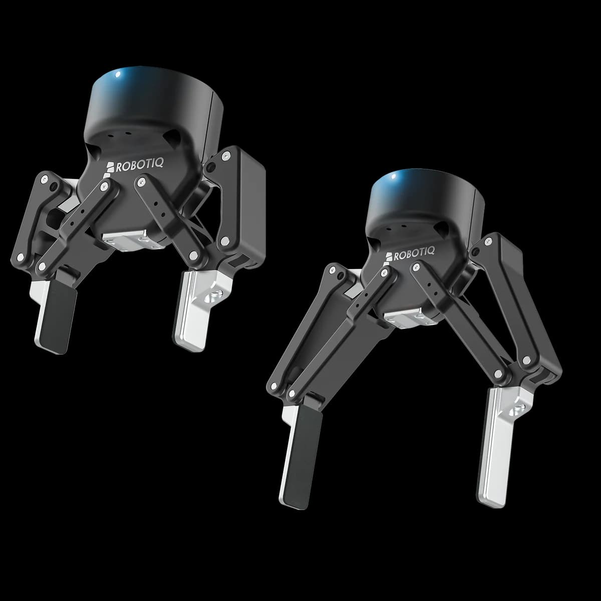 Robotiq adaptive grippers shown as a reference for task tooling